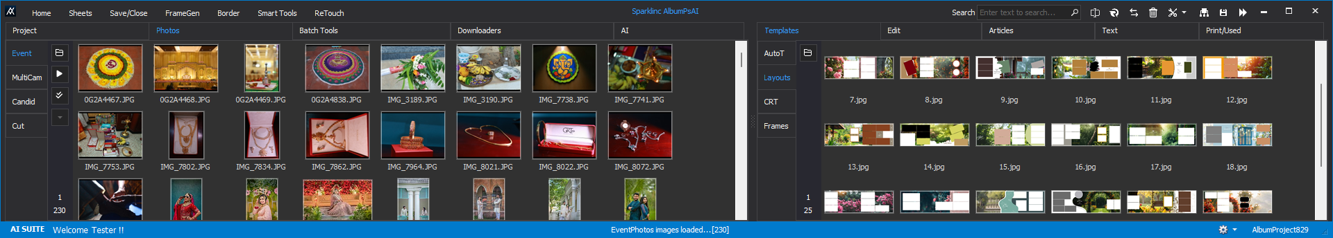 AlbumPsAI Quick Toolbar